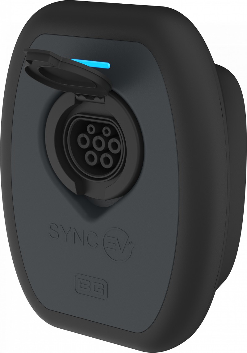 SyncEV BG EVS7G Socketed 7.4kW wall charger with WiFi and Smart! functionality